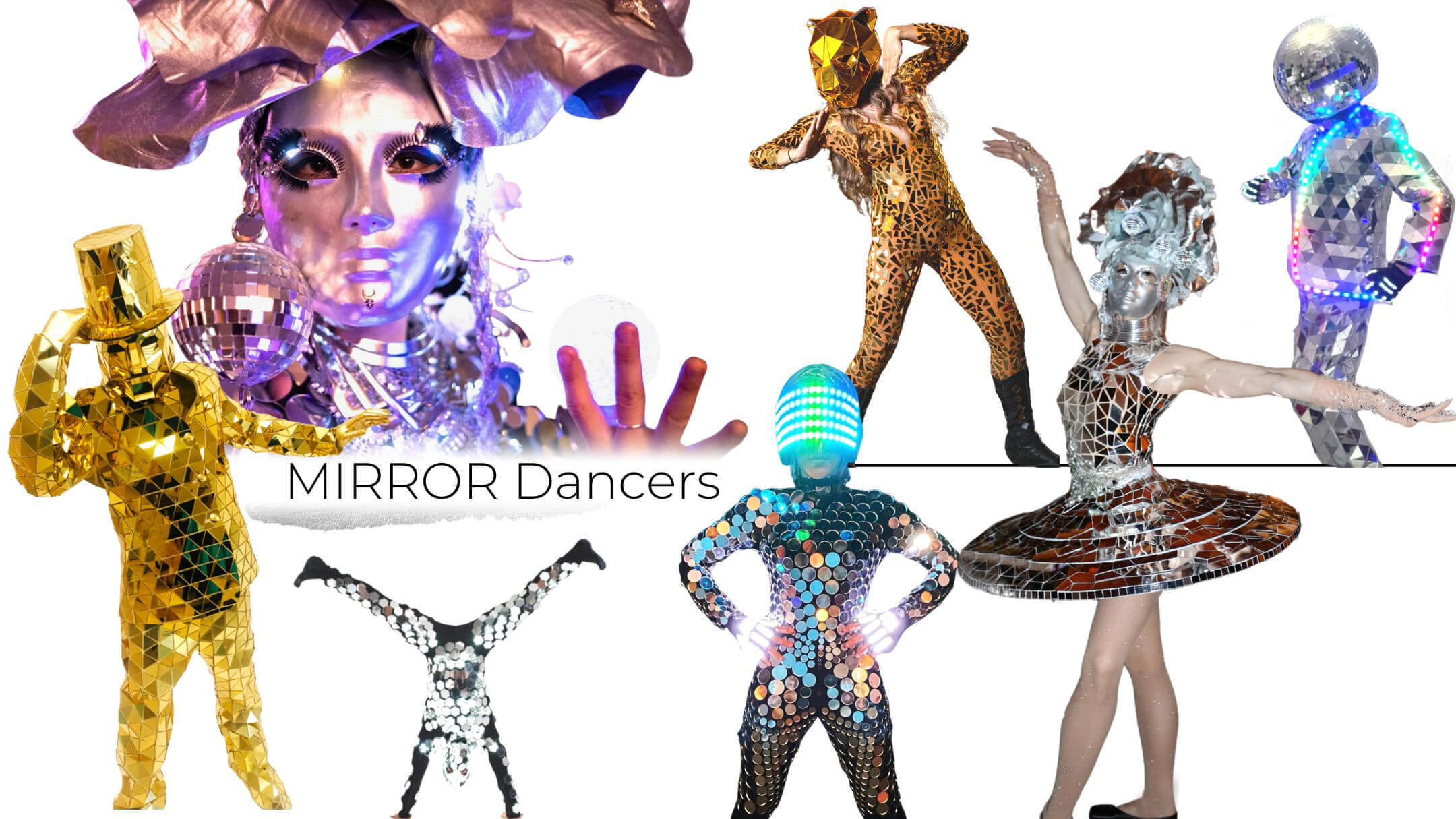 Mirror Dancers & Mirror Ballerina booking &  top mirror entertainment bookings in the San franciso Bay Area California - Catalyst Arts 
