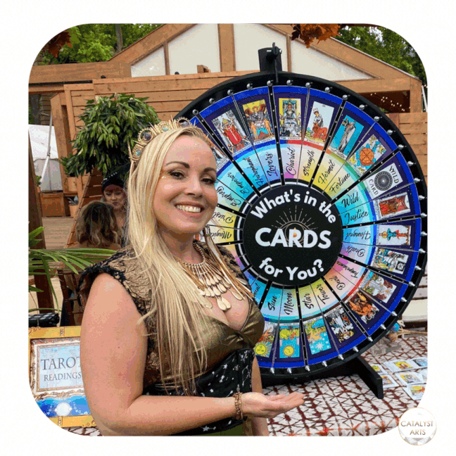 Tarot Wheel Game created by Catalyst Arts Experiential Entertainment production company in California
