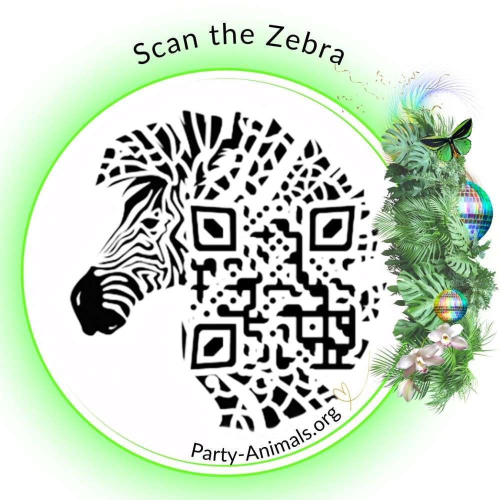 Give back eco initiatives - PARTY ANIMALS QR CODE