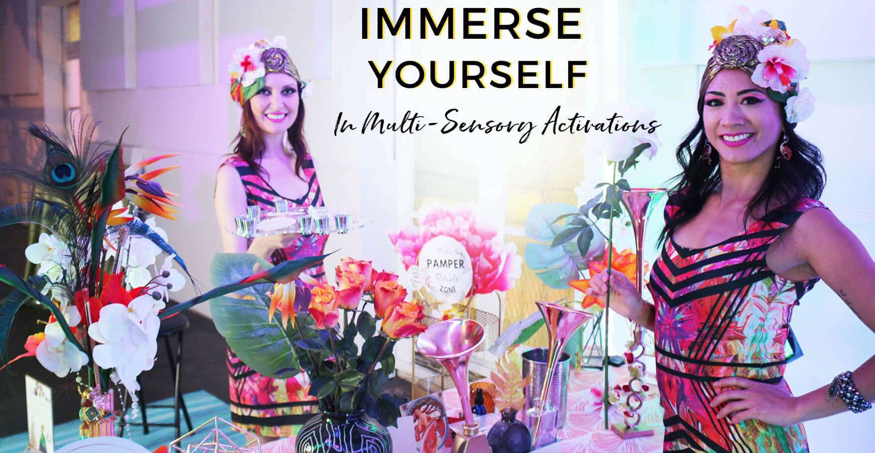 Immerse your Senses- activations banner Catalyst Arts 