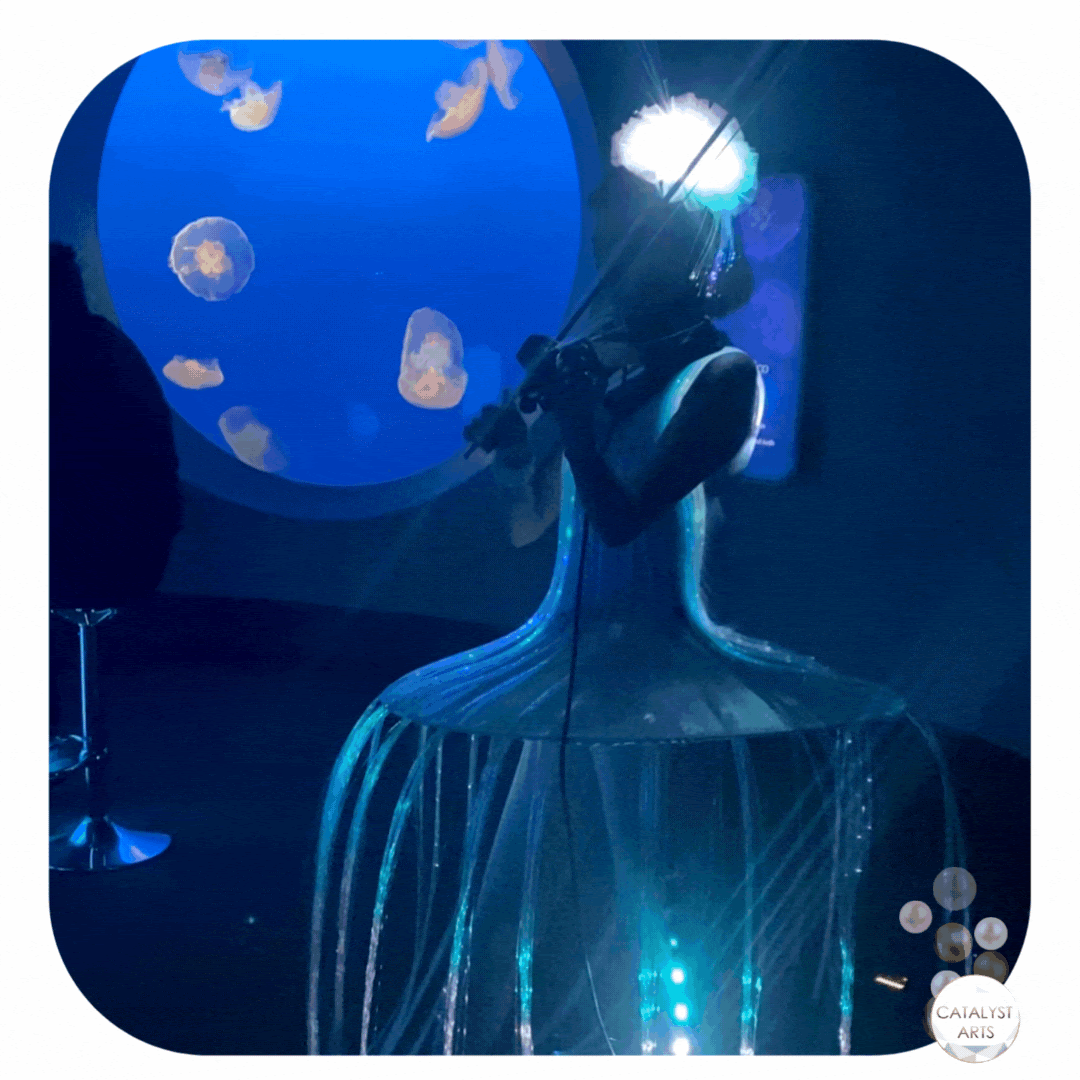 Electric Jellyfish Costumed Hostess
