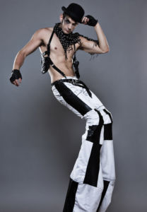 handsome male stilt walker from Catalyst Arts Entertainment