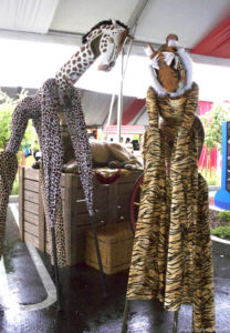 Giraffe and Tiger Stiltwalker