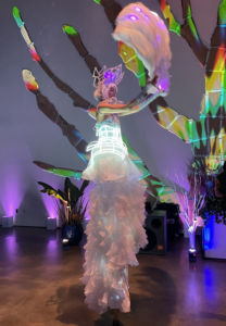 futuristic event LED Stilt Walker Catalyst Arts