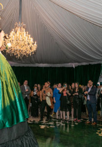 Opera Singing Stilt Walker performance in San Francisco Catalyst Arts