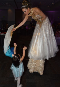 Sparkly stilt walker from Catalyst Arts Eventertainment SF