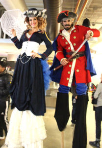pirate and lady stilts
