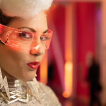 futuristic costumed dancer with a futuristic eyewear