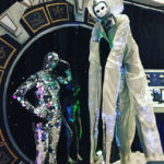 Futuristic Entertainment elements by Catalyst Arts California + mirror suit dancer & stilt Walker