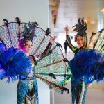 Mardi gras peacock led showgirls by catalyst arts