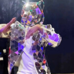 Geometric Tiger Mirror Dancer by Catalyst Arts Entertainment in California