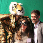 Tiger Stiltwalker Photo bombing the guest photobooth