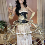 Elegant Masquerade Entertainment- Champagne Skirt hostess by Catalyst Arts Entertainment company in SF California
