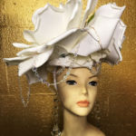 white rose headdress