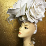 white rose headdress