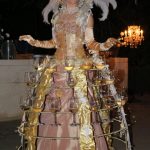 Luxe Antoinette Wine Skirt Showgirl