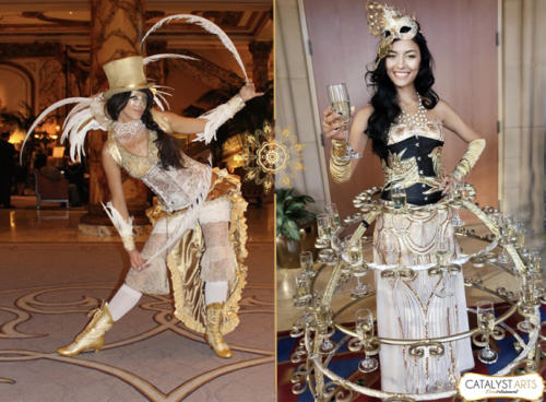 Golden Masquerade Champagne Skirt