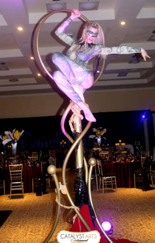 Aerialist Performer at Masquerade Ball by Catalyst Arts